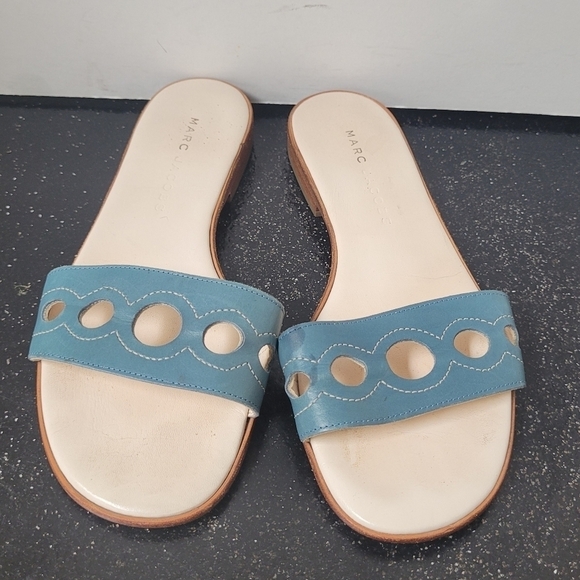 Marc Jacobs Blue Slide Sandals - Picture 1 of 5